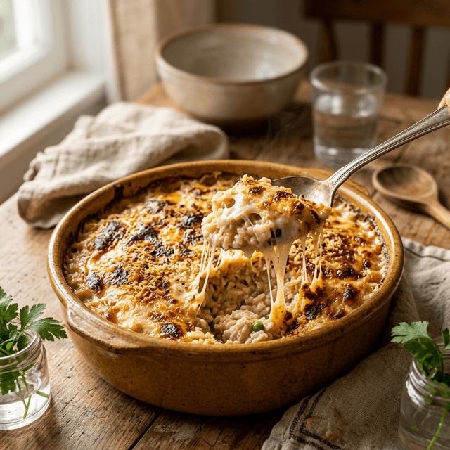 Arroz de Forno Cremoso com Sobras
