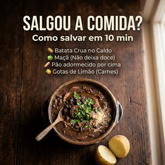 Truques para Consertar Comida Salgada