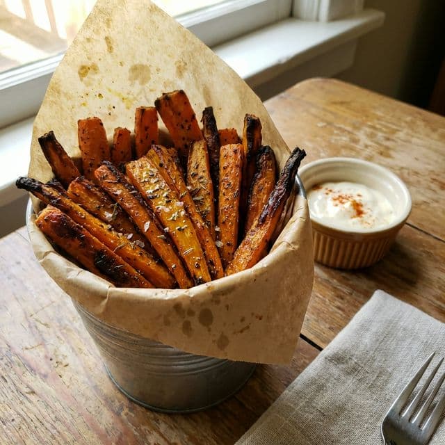 Cenoura Assada com Mel e Cominho na Air Fryer