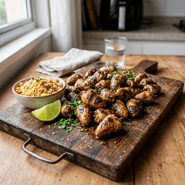 Coração de Frango na Air Fryer (Gosto de Churrasco)