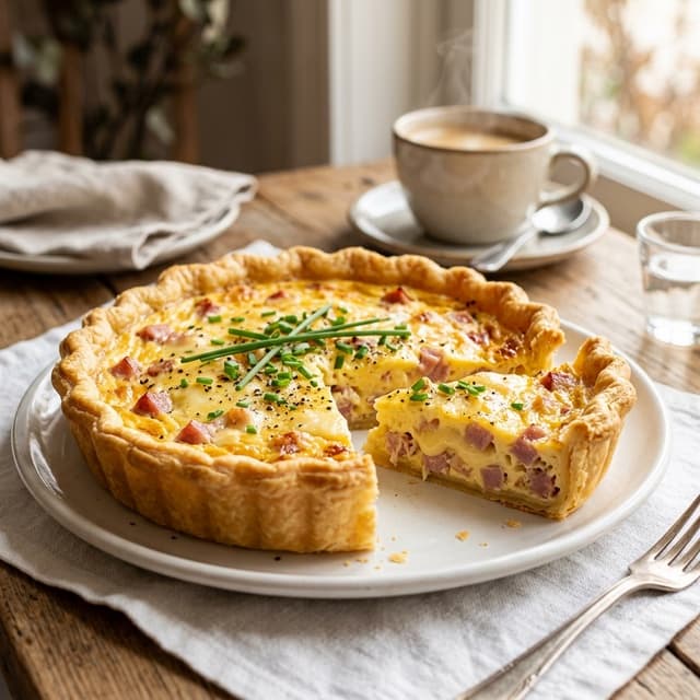 Quiche de Queijo e Presunto na Air Fryer